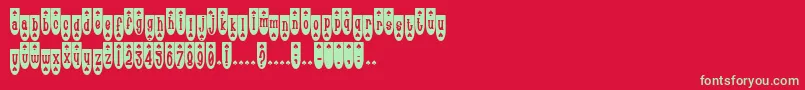 Popsp Font – Green Fonts on Red Background