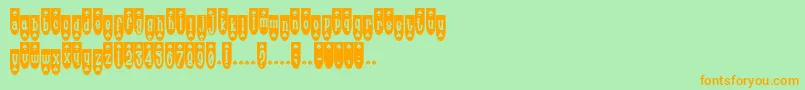 Popsp Font – Orange Fonts on Green Background