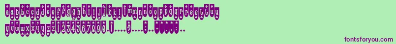 Popsp Font – Purple Fonts on Green Background