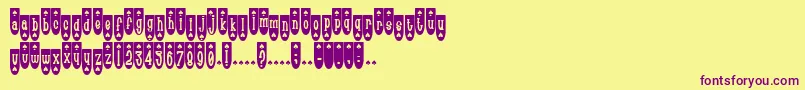 Popsp Font – Purple Fonts on Yellow Background