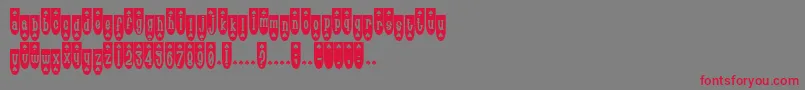 Popsp Font – Red Fonts on Gray Background