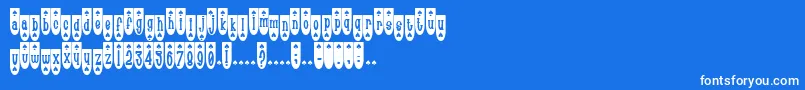 Popsp Font – White Fonts on Blue Background