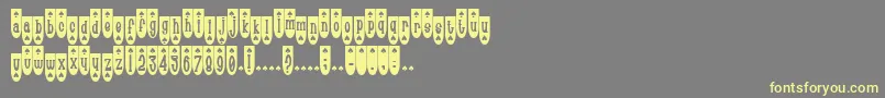 フォントPopsp – 黄色のフォント、灰色の背景