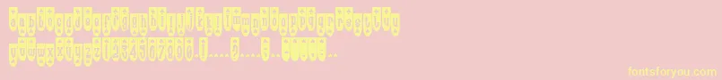 Popsp Font – Yellow Fonts on Pink Background