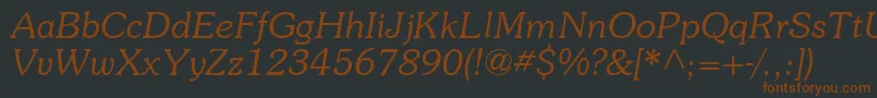 Souviei Font – Brown Fonts on Black Background