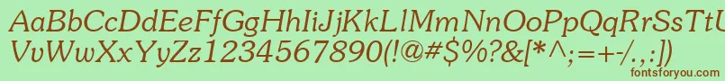 Souviei Font – Brown Fonts on Green Background