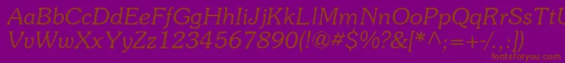 Souviei Font – Brown Fonts on Purple Background