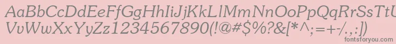 Souviei Font – Gray Fonts on Pink Background