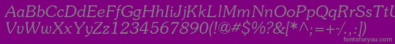 Souviei Font – Gray Fonts on Purple Background