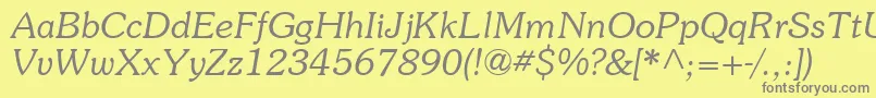 Souviei Font – Gray Fonts on Yellow Background