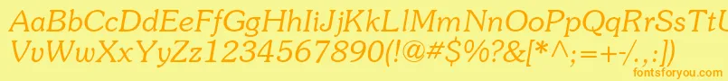 More about Souviei Font Souviei Font – Orange Fonts on Yellow Background