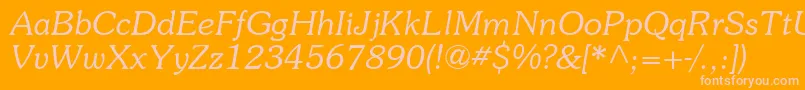 Souviei Font – Pink Fonts on Orange Background