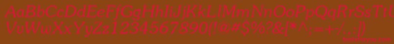 Souviei Font – Red Fonts on Brown Background