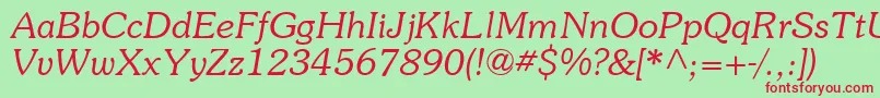 Souviei Font – Red Fonts on Green Background
