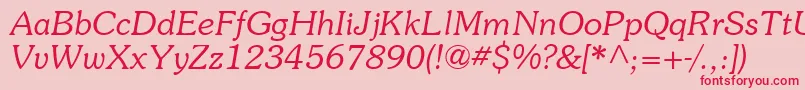 Souviei Font – Red Fonts on Pink Background