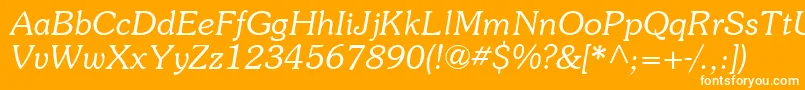 Souviei Font – White Fonts on Orange Background