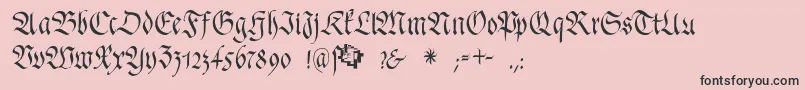 フォントFrakturafonteriaSlim – ピンクの背景に黒い文字