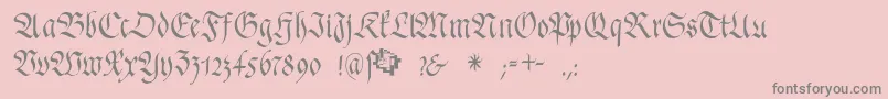 FrakturafonteriaSlim Font – Gray Fonts on Pink Background