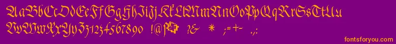fuente FrakturafonteriaSlim – Fuentes Naranjas Sobre Fondo Morado
