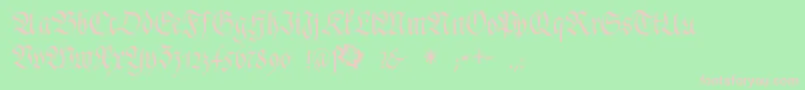 FrakturafonteriaSlim Font – Pink Fonts on Green Background