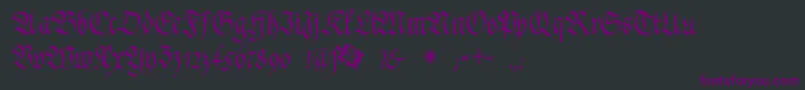 FrakturafonteriaSlim Font – Purple Fonts on Black Background