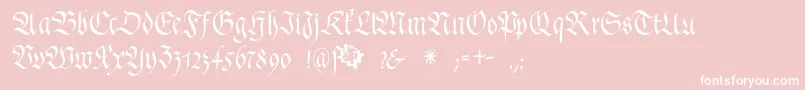 FrakturafonteriaSlim Font – White Fonts on Pink Background