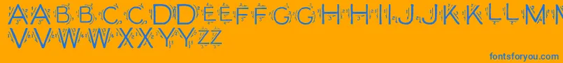 fuente SingleStroke – Fuentes Azules Sobre Fondo Naranja