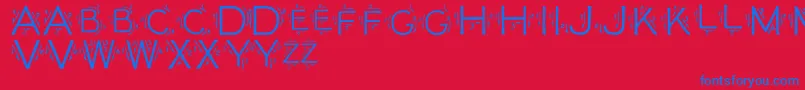 SingleStroke Font – Blue Fonts on Red Background