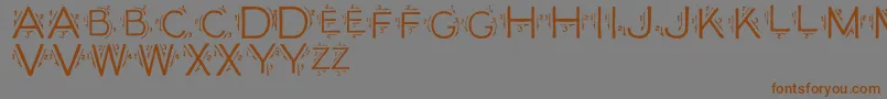 SingleStroke Font – Brown Fonts on Gray Background