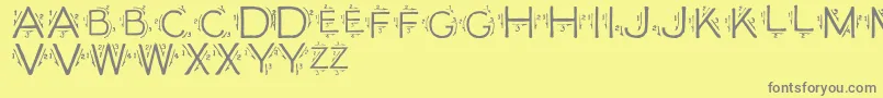 SingleStroke Font – Gray Fonts on Yellow Background