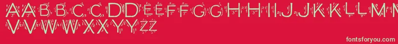 SingleStroke Font – Green Fonts on Red Background