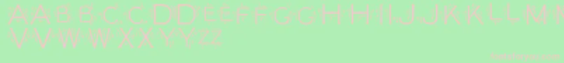 SingleStroke Font – Pink Fonts on Green Background