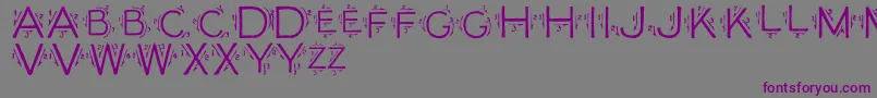 SingleStroke Font – Purple Fonts on Gray Background