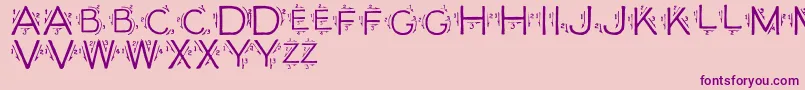 SingleStroke Font – Purple Fonts on Pink Background