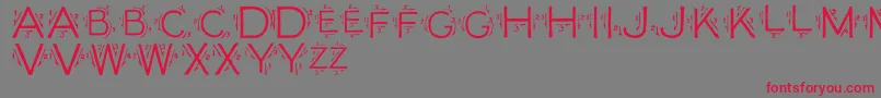 SingleStroke-Schriftart – Rote Schriften auf grauem Hintergrund