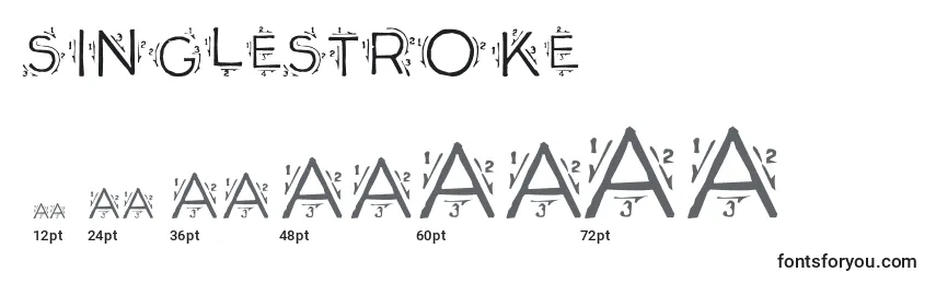 SingleStroke Font Sizes
