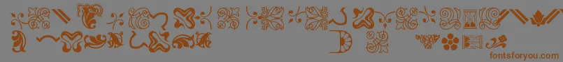 Bordersornament3 Font – Brown Fonts on Gray Background