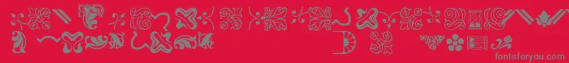 Bordersornament3 Font – Gray Fonts on Red Background