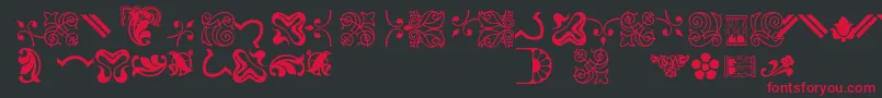 Lisätietoja Bordersornament3-fontista Bordersornament3-fontti – punaiset fontit mustalla taustalla