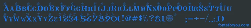 Шрифт Angeg – синие шрифты на чёрном фоне