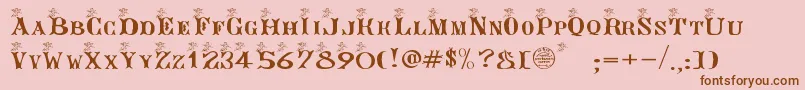 Angeg Font – Brown Fonts on Pink Background