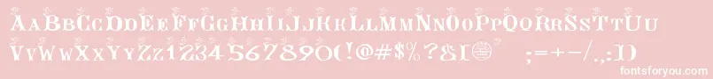 フォントAngeg – ピンクの背景に白い文字