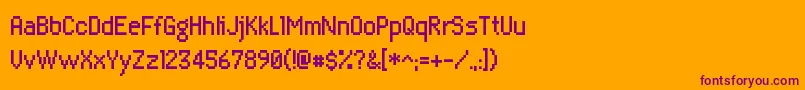 AlgolrgRegular Font – Purple Fonts on Orange Background