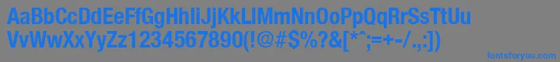 OlnovaBoldcond Font – Blue Fonts on Gray Background