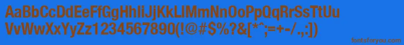 OlnovaBoldcond Font – Brown Fonts on Blue Background