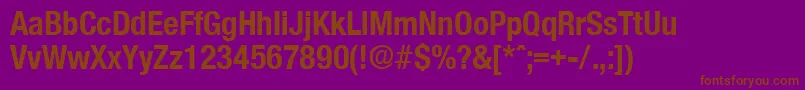 OlnovaBoldcond Font – Brown Fonts on Purple Background