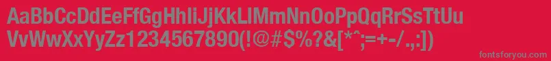 OlnovaBoldcond Font – Gray Fonts on Red Background