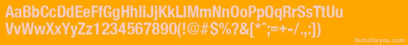 OlnovaBoldcond Font – Pink Fonts on Orange Background