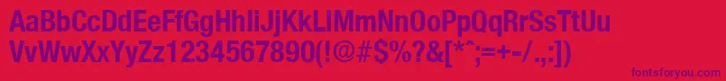 OlnovaBoldcond Font – Purple Fonts on Red Background