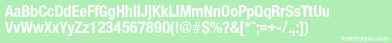 OlnovaBoldcond Font – White Fonts on Green Background